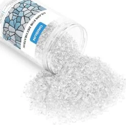 2 Lbs Jar 3-6mm Clear White Round Crushed Fire Pit Glass Glitter Glass Pebbles Gravel Stone For Crafts Resin Art, Garden Decoration, Fireplace -Cheap Grill Store 71HFOzRBNAL. AC SL1500