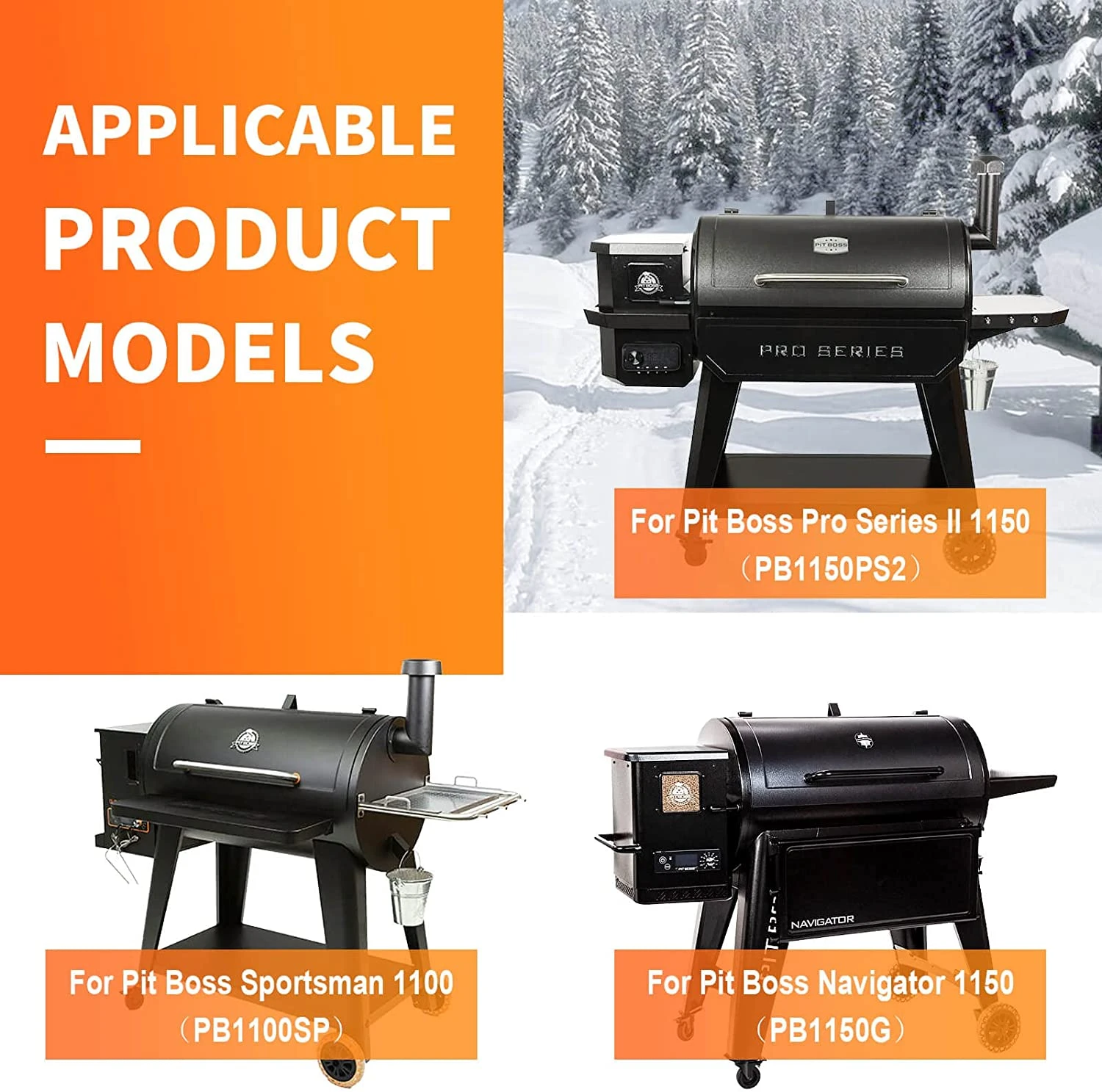 Thermal Insulated Blanket Winter Cover Fits Pit Boss Navigator, Pro Series PB1150, Sportman 1100 And Pro Series 1600 Series Pellet Smoker BBQ Grills 5 Thermal Insulated Blanket Winter Cover Fits Pit Boss Navigator, Pro Series PB1150, Sportman 1100 And Pro Series 1600 Series Pellet Smoker BBQ Grills - Image 3