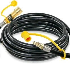 12 Feet LP Propane Gas 1/4 Hose With Quick Connect
