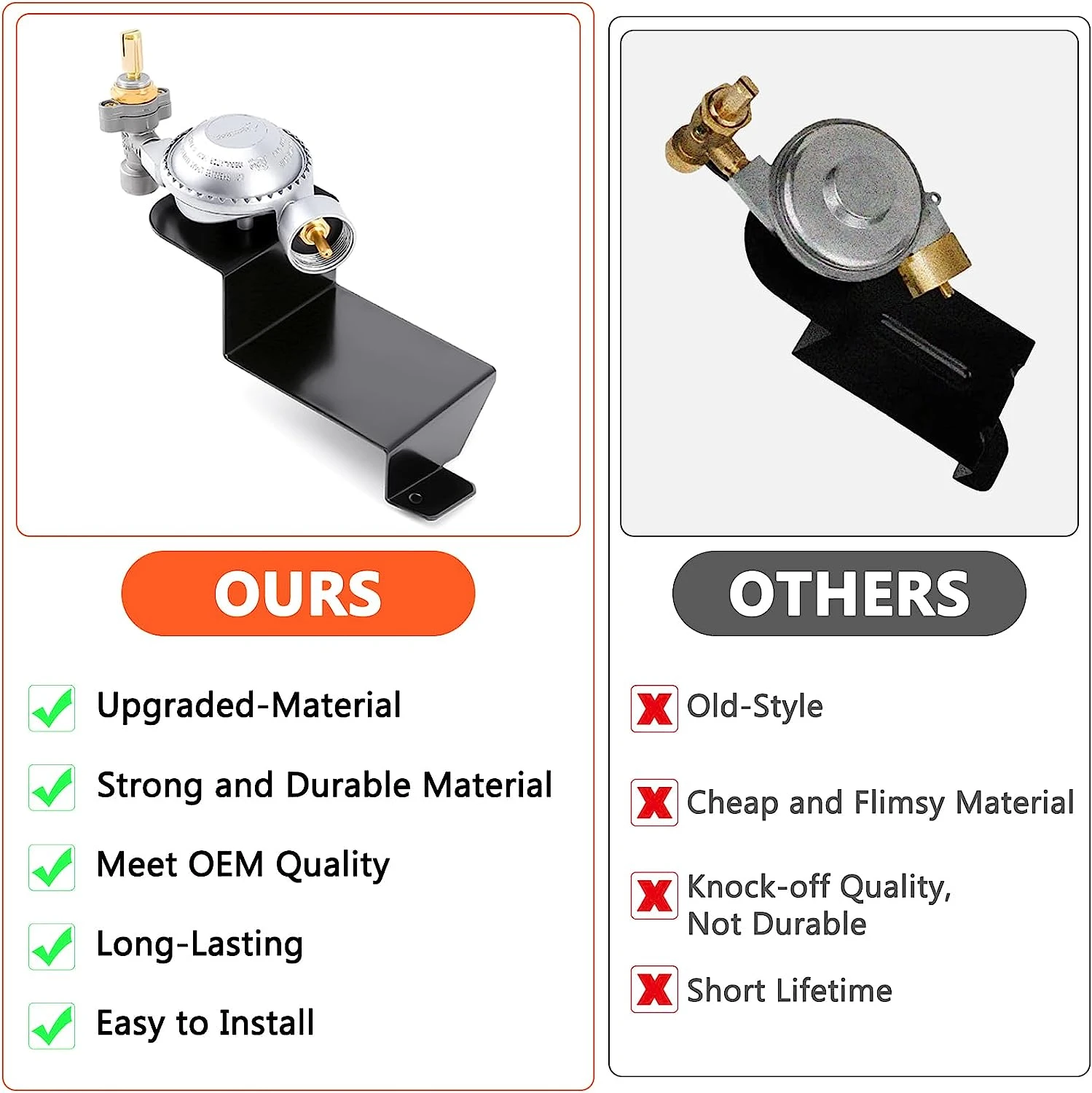 80477 Grill Valve Regulator For Weber Q100, Q120 Gas Grills(2013 & Older), For Weber 386001, 386002, 396001, 516002, 516501 Gas Grills 6 80477 Grill Valve Regulator For Weber Q100, Q120 Gas Grills(2013 & Older), For Weber 386001, 386002, 396001, 516002, 516501 Gas Grills - Image 4