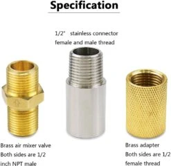 1/2'' Gas Solid Brass Air Mixer Valve 150K BTU Fits Outdoor, Vented And Liquid Propane Fire Pits, Fireplaces 10 1/2'' Gas Solid Brass Air Mixer Valve 150K BTU Fits Outdoor, Vented And Liquid Propane Fire Pits, Fireplaces -Cheap Grill Store 71K7Reau0KL. AC SL1500