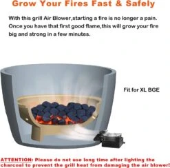 Grill Air Blower Fire Starter Fan For XL Big Green Egg Ceramic Kamado Grill, Shorten The Time Of Ignite The Charcoal -Cheap Grill Store 71LZXk8FabL. AC SL1500