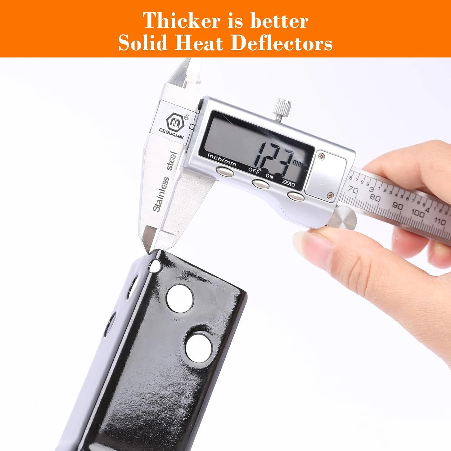 Grill Parts Kit For RevoAce GBC1748WS, GBC1748WPF, GBC1768WB, GBC1646WRS Gas Grills, 4 Pack Stainless Steel Burner & Porcelain Steel Heat Plate 10 Grill Parts Kit For RevoAce GBC1748WS, GBC1748WPF, GBC1768WB, GBC1646WRS Gas Grills, 4 Pack Stainless Steel Burner & Porcelain Steel Heat Plate - Image 8