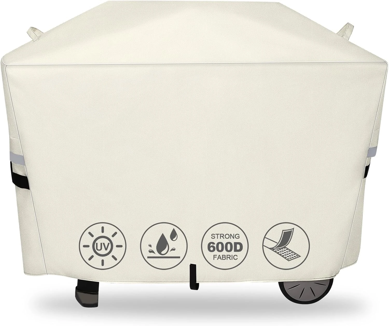 Grill Cover 7112 For Weber Q2000, Q2200, Q2400, Q2000N+, Q2800N+, Q300, Q320, Q3000, Q3200 Gas Grills, 600D Waterproof Fade Resistant Cover, Beige 3 Grill Cover 7112 For Weber Q2000, Q2200, Q2400, Q2000N+, Q2800N+, Q300, Q320, Q3000, Q3200 Gas Grills, 600D Waterproof Fade Resistant Cover, Beige