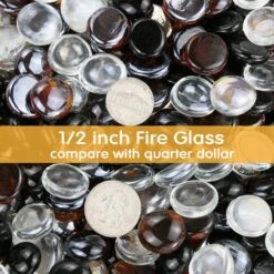 1/2'' Patio Heaters Fire Glass Beads White Black Copper Reflective Tempered Fire Rocks Beads For Fire Pit, Fireplace And Fire Bowl -Cheap Grill Store 71OpZIX19rL. AC SL1000