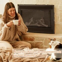 Black 36 X 4'' 2Pcs Magnetic Fireplace Draft Stopper Vent Covers, Screen Insulation Blocker For Winter Indoor Prevent Cold Air And Heat Loss -Cheap Grill Store 71QGggQZvhL. AC SL1500