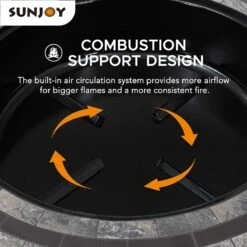 40 Inch Round Wood Burning Fire Pit Table For Backyard Patio And Outdoor With Mesh Spark Screen And Fire Poker -Cheap Grill Store 71QVvr7syQL. AC SL1500