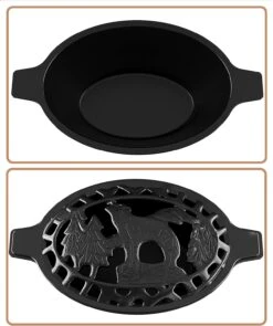 2.3 Quart Capacity Cast Iron Wolf Lattice Top Rust Resistant Woodstove Steamer Fireplace Stove Humidifiers -Cheap Grill Store 71QsS rG yL. AC SL1500