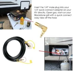 12 Feet Propane Hose 1/4'' Female Quick Connect Fits Blackstone 17/22 Griddles -Cheap Grill Store 71RD v5yIbL. AC SL1500