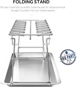 Chicken Leg Wing Rack 14 Slots Stainless Steel Metal Roaster Stand With Drip Tray For BBQ Smoker Grill Or Oven, Dishwasher Safe 11 Chicken Leg Wing Rack 14 Slots Stainless Steel Metal Roaster Stand With Drip Tray For BBQ Smoker Grill Or Oven, Dishwasher Safe -Cheap Grill Store 71RpofQxBeL. AC SL1500