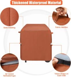 Grill Cover 7113 For Weber Q100, Q120, Q1000, Q1200, Q200, Q220, Q2000, Q2200, Q2400, Q2800N+ Series Gas Grills, 600D BBQ Gas Grill Cover, Brown -Cheap Grill Store 71S2HhWorCL. AC SL1500