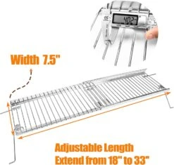 Grill Warming Rack For Char-Broil 4-6 Burner Gas Grills, 18-33'' Length X 7.5'' Width -Cheap Grill Store 71S76FKsvcL. AC SL1500