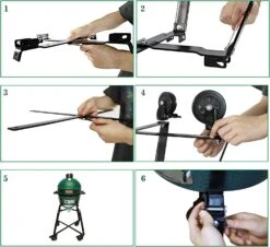 Rolling Cart Nest Stand For MiniMax Big Green Egg Kamado Ceramic Charcoal Grill, With Heavy Duty Locking Caster Wheels -Cheap Grill Store 71SOfd6Y8kL. AC SL1500