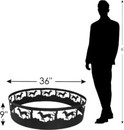 36" Horse Campfire Ring Wood Burning Fire Pit Ring Wilderness Fire Ring For Outdoor Cooking Camping -Cheap Grill Store 71SYShIq05L. AC SL1500