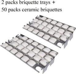 Heat Plates Kit For Lynx CS30, L27, L30, L30PSP, L30APSFR, L36, L42, L54, LBQ27FR Gas Grills, 50Pcs Ceramic Briquettes + Briquette Trays Kit -Cheap Grill Store 71Sms09FSvL. AC SL1500