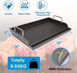 Nonstick Coating Cooking Griddle For Gas Grill, 25"x16” Griddle Plate Insert For Gas Stove, Grills, Flat Griddle Top Plate For Grilling -Cheap Grill Store 71VV5jP5DCL. AC SL1500