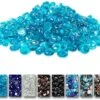 10 LBS 1/2 '' Fire Beads Glass Aqua Blue Reflective Tempered Fire Rocks Beads For Fire Pits, Fireplace And Fire Bowl
