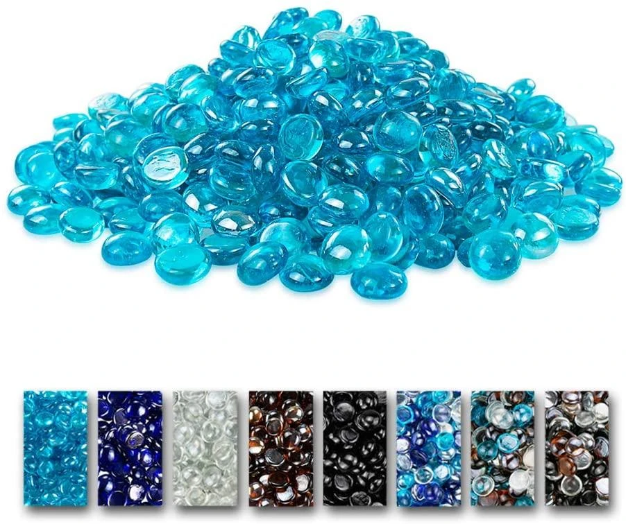 10 LBS 1/2 '' Fire Beads Glass Aqua Blue Reflective Tempered Fire Rocks Beads For Fire Pits, Fireplace And Fire Bowl 3 10 LBS 1/2 '' Fire Beads Glass Aqua Blue Reflective Tempered Fire Rocks Beads For Fire Pits, Fireplace And Fire Bowl