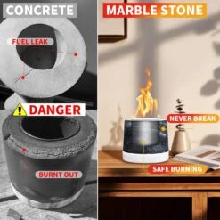 Mini Indoor Marble Tabletop Fire Pit, Clean Burning, Portable Table Top Fireplace Fire Bowl For Smores Home Decor Outdoor Patio Backyard Garden Decor 14 Mini Indoor Marble Tabletop Fire Pit, Clean Burning, Portable Table Top Fireplace Fire Bowl For Smores Home Decor Outdoor Patio Backyard Garden Decor -Cheap Grill Store 71VptPeiooL. AC SL1500