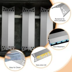 Repair Kit For Kenmore 720-0670A, 122.16641900, Nexgrill 720-0670C, Grill Master, Uberhaus And Others, 4 Pack Burner Tubes & Heat Plates -Cheap Grill Store 71XItV4rGFL. AC SL1500