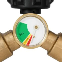 2 Way Propane LP Gas Tank Y Splitter Adapter With Gauge Connector For 20lb LP Cylinder, BBQ Grill, Gas Burner, Camping Stove, Heater, RV Camper -Cheap Grill Store 71XNNqmwZOL. AC SL1500