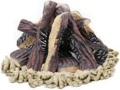 10 Pcs Gas Fireplace Decor Logs With 6 Oz Glowing Embers Set, Inserts Rock Wool And Faux Ceramic Logs For Ventless & Vented, Lp & Ng Gas Fire Pits -Cheap Grill Store 71XYGzUx0kL. AC SL1500