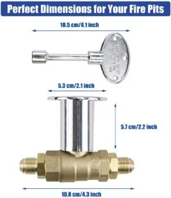 1/2'' 90K BTUStraight Quarter-Turn Shut-Off Valve Kit For NG LP Gas Fire Pits With Polished Chrome FLANGE, 3'' Key And 3/8 Male Flare X 1/2 11 1/2'' 90K BTUStraight Quarter-Turn Shut-Off Valve Kit For NG LP Gas Fire Pits With Polished Chrome FLANGE, 3'' Key And 3/8 Male Flare X 1/2 -Cheap Grill Store 71XbNr5H6XL. AC SL1500