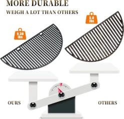 Half Moon Cast Iron Grill Grate Fits Kamado Joe Big Joe 24 Inch, Weber Summit Kamado E6/S6 Charcoal Grills, BGE, Etc -Cheap Grill Store 71YmYYOD7gL. AC SL1500