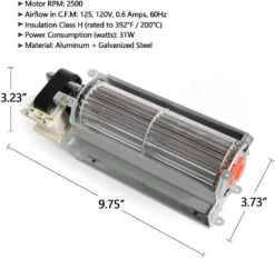 GZ550 Fireplace Blower Fan Kit For Continental, Napoleon, Kingsman, Heat N Glo, Monessen Hearth, Northern Flame Rotom R7-RB58 Fireplaces 9 GZ550 Fireplace Blower Fan Kit For Continental, Napoleon, Kingsman, Heat N Glo, Monessen Hearth, Northern Flame Rotom R7-RB58 Fireplaces -Cheap Grill Store 71ZJn0d8yIL. AC SL1452