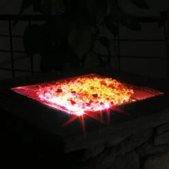 10 Pounds 1/2 Inch Aqua Blue Tempered Fire Glass Rocks For Fire Pit For Gas Fireplace, Safe For Outdoors And Indoors Decoration -Cheap Grill Store 71 p SF95pL. AC SL1500