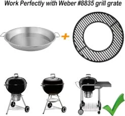 Drip Tray Pan Fits Large Big Green Egg And Weber 22 1/5 Inch Kettle Charcoal Kamado Grills -Cheap Grill Store 71a USJ EeL. AC SL1500