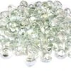 1'' High Luster Reflective Tempered Ultra White Fire Glass Diamonds Rock For Fire Pit, Fireplace, 10 LBS Kit -Cheap Grill Store 71a rF1YfmL. AC SL1500