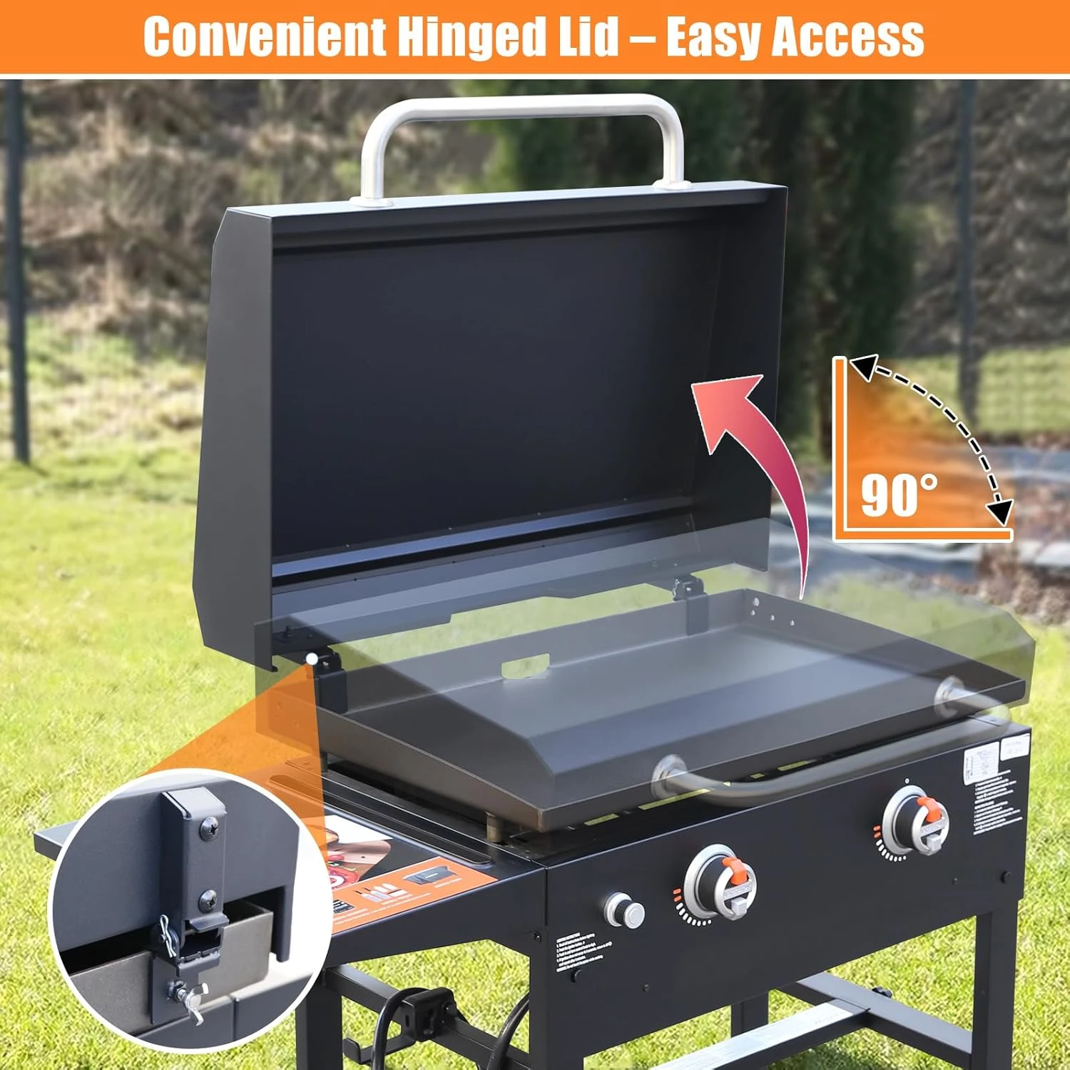 Hard Cover Hood Lid For Blackstone Griddle 28 Inch Flat Table Top 3 Hard Cover Hood Lid For Blackstone Griddle 28 Inch Flat Table Top - Image 2