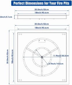18" X 18" Stainless Steel Round Drop-in Fire Pit Burner Pan, 12" Burner Ring And Spark Ignition Hose Kit For LP NG Gas Fire Pit And Fireplace -Cheap Grill Store 71ahQ7jkfjL. AC SL1500