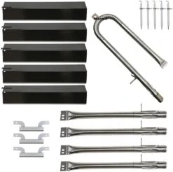 BBQ Part Kit For Brinkmann 810-3660-0, 810-3660-F Etc, Burner, Carryover Tube, Heat Shield Plate, Igniters