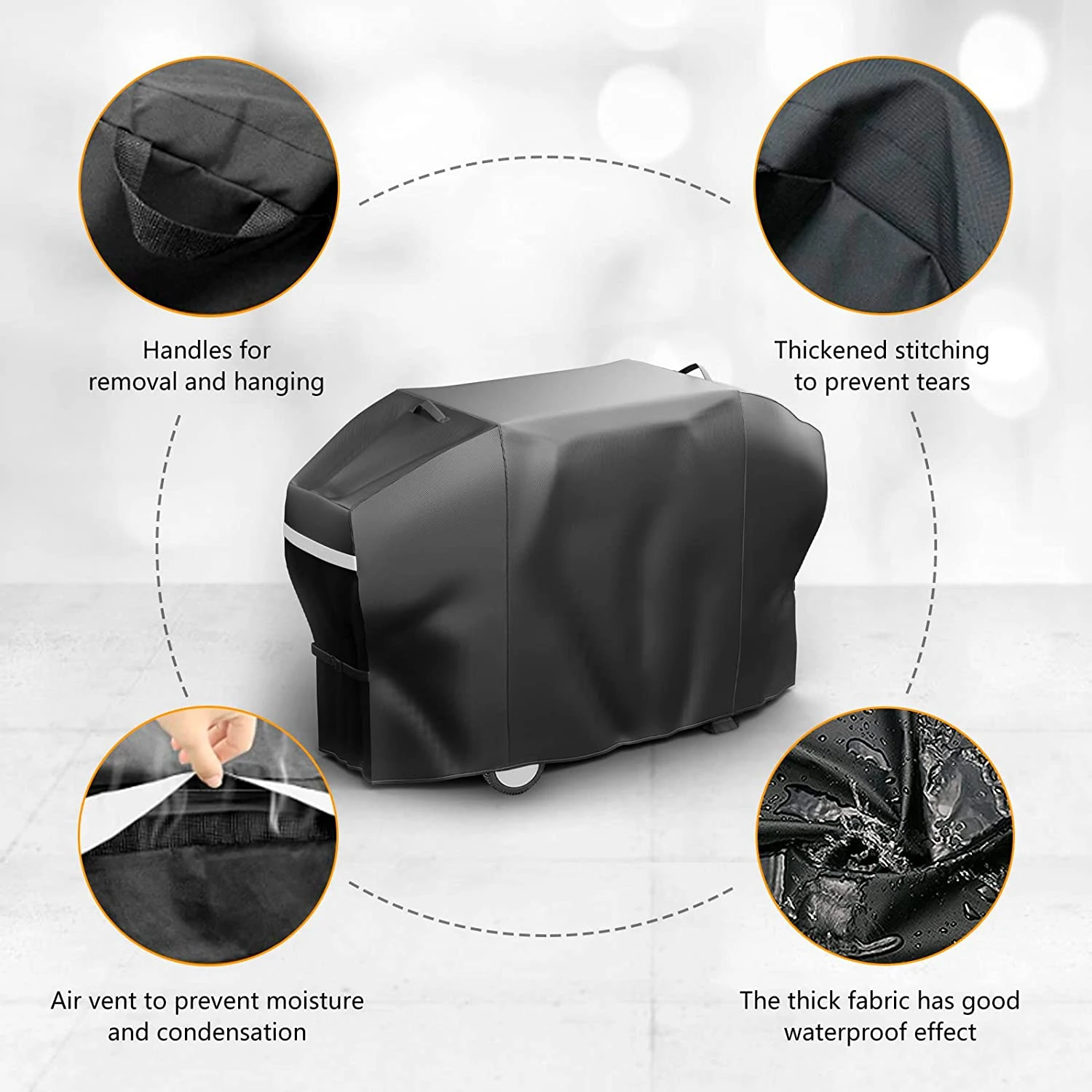 Premium Grill Cover For Ducane 4 - 5 Burner Gas Grills, 65 X 24 X 44 In 5 Premium Grill Cover For Ducane 4 - 5 Burner Gas Grills, 65 X 24 X 44 In - Image 3