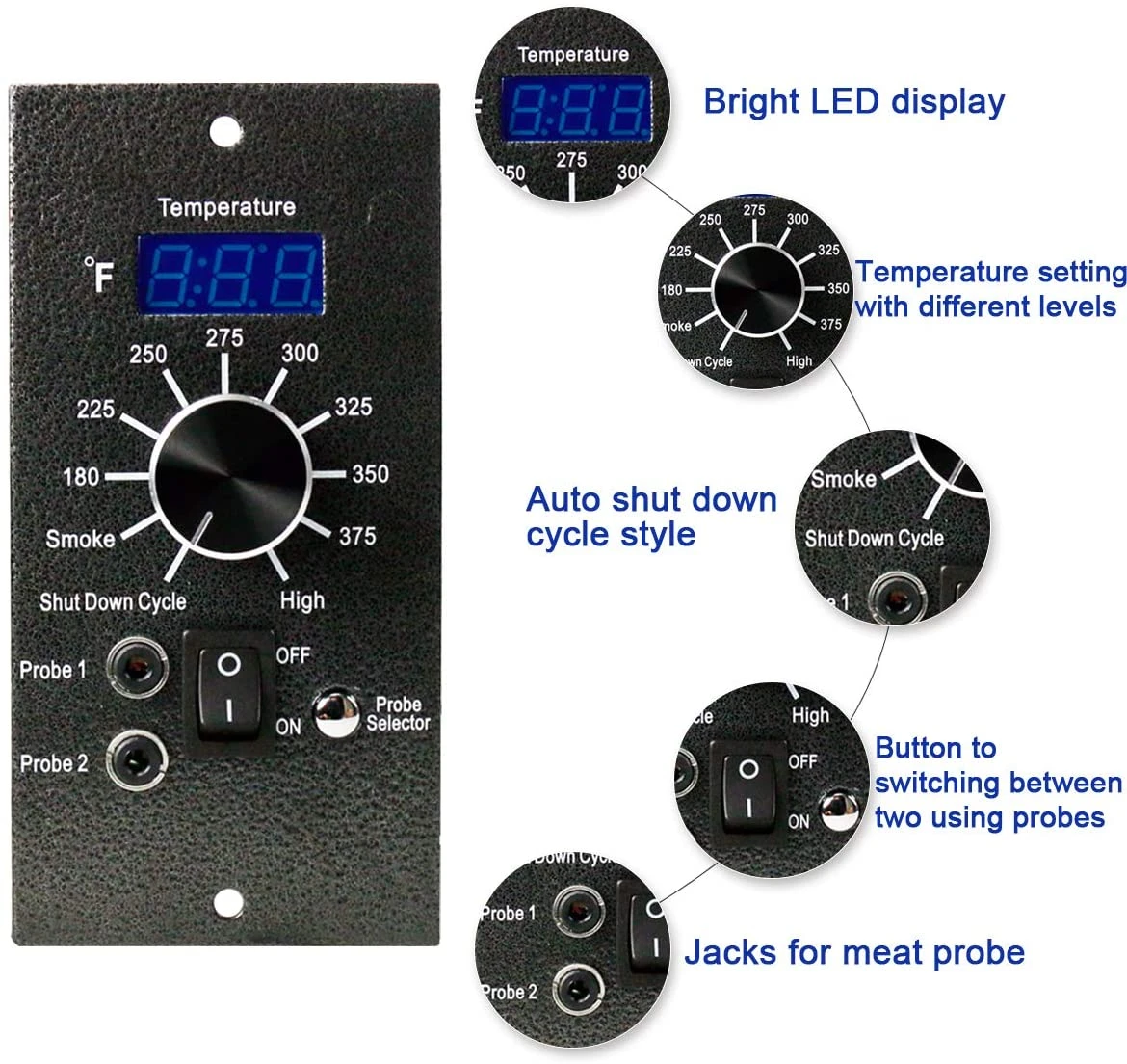 Digital Pro Thermostat Temperature Controller Upgrade Kit For Traeger Pro Series 34 TFB88PUB Pellet Grill, BAC365 6 Digital Pro Thermostat Temperature Controller Upgrade Kit For Traeger Pro Series 34 TFB88PUB Pellet Grill, BAC365 - Image 4