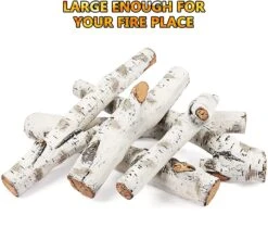Gas Fireplace 6pcs Large Size Ceramic White Birch Wood Inserts Logs For Vented, Ventless, Electric, Propane Gas Fireplace Fire Pit Firebowl -Cheap Grill Store 71cF3REedsL. AC SL1500