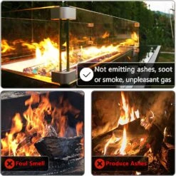 1'' High Luster Reflective Tempered White Blue Amber Fire Glass Diamonds Rock For Fire Pit, Fireplace, 10 LBS Kit 12 1'' High Luster Reflective Tempered White Blue Amber Fire Glass Diamonds Rock For Fire Pit, Fireplace, 10 LBS Kit -Cheap Grill Store 71ctMOx3xSL. AC SL1500 5