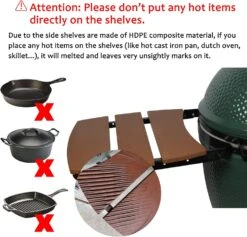 Grill Side HDPE Shelves For Large Big Green Egg, Big Green Egg Accessories, 3 Shelves Slats -Cheap Grill Store 71dqkTVnCcL. AC SL1500
