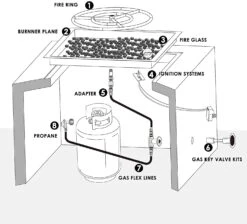 18" X 18" Stainless Steel Round Drop-in Fire Pit Burner Pan, 12" Burner Ring And Spark Ignition Hose Kit For LP NG Gas Fire Pit And Fireplace -Cheap Grill Store 71evgrtNnzL. AC SL1500