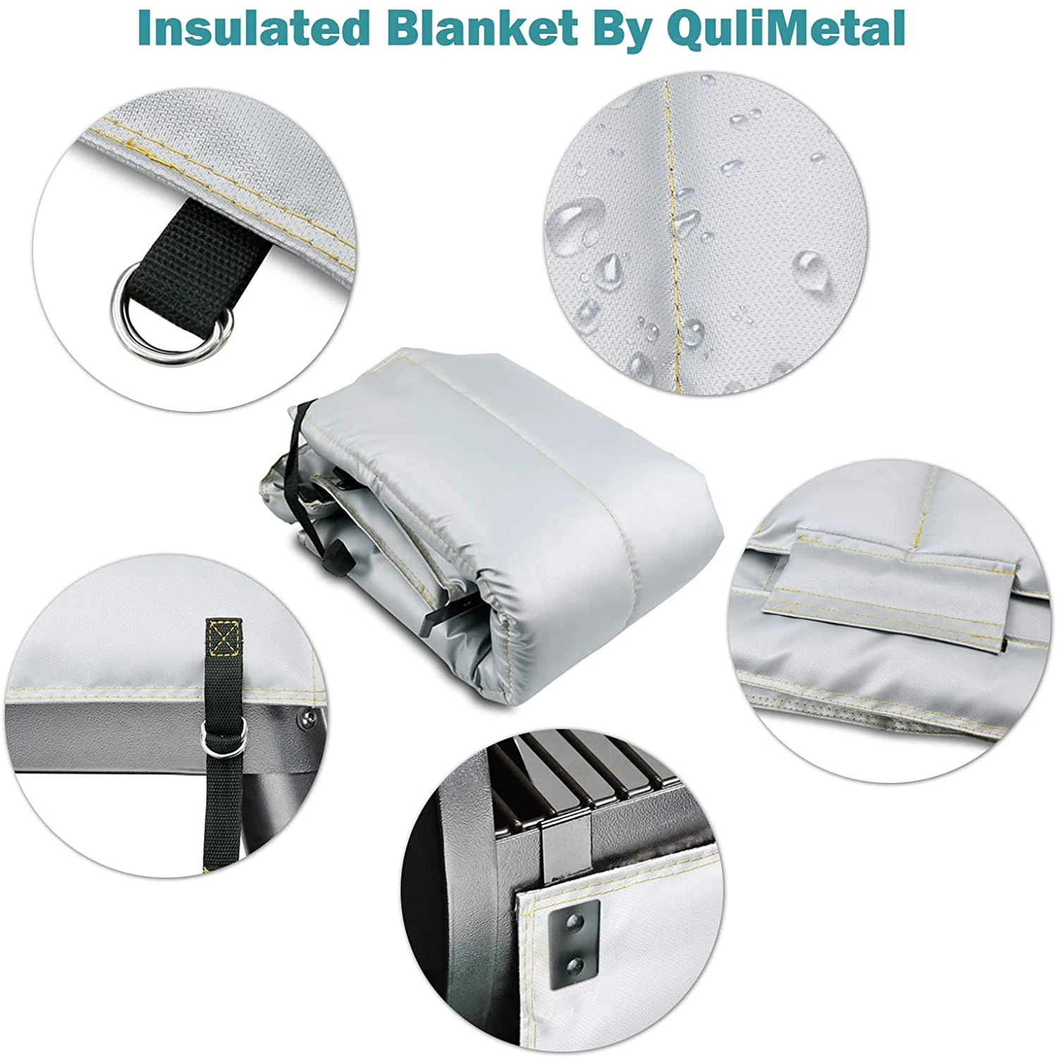 Thermal Insulated Blanket Winter Cover Fits Traeger Pro 34, Elite 34 And Eastwood 34 Series Grill Models 6 Thermal Insulated Blanket Winter Cover Fits Traeger Pro 34, Elite 34 And Eastwood 34 Series Grill Models - Image 4