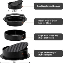 Cast Iron Burger Press Smasher With Patty Maker Mold, Meat Tenderizer, 90Pcs Burger Patty Papers, Bacon Meat Grill Press For Griddle BBQ Flat Top -Cheap Grill Store 71f0KC27m0L. AC SL1500