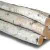 8Pcs White Birch Natural Bark Wood FireLogs For Indoor Gas Inserts, Ventless & Vented, Propane, Gel, Ethanol, Electric Or Outdoor Fireplaces & Fire Pits