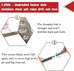 32 Inch Charcoal Grill Rake Ash Tool Accessories With Rubber Handle Charcoal Kettle For Wood Stoves, Fireplaces, Fire Pits, Grill Pizza Oven -Cheap Grill Store 71gHI9sUYSL. AC SL1500