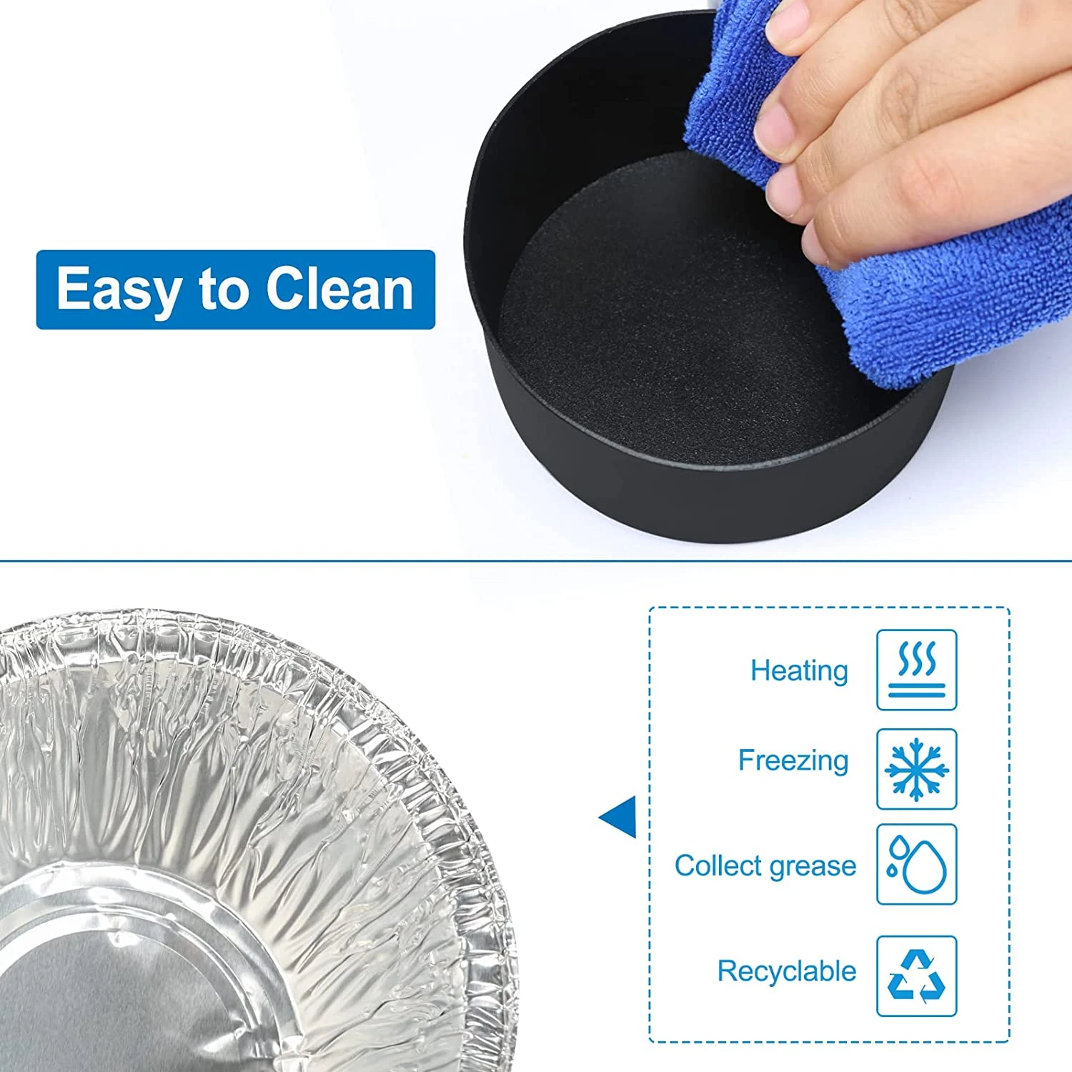 Drip Pan Grease Cup Catch Pan Liners Kit Fits Char-Broil 4 Burner Gas Grills 8 Drip Pan Grease Cup Catch Pan Liners Kit Fits Char-Broil 4 Burner Gas Grills - Image 6