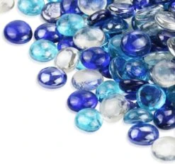 10 LBS 1/2'' Fire Glass Beads White Blue Reflective Tempered Fire Rocks Beads For Fire Pits, Fireplace And Fire Bowl -Cheap Grill Store 71jTqCTg7XL. AC SL1200