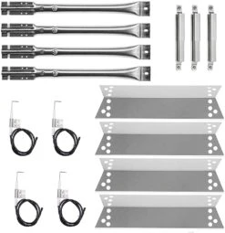 Replacement Parts Kit For Kenmore 720-0773, Nexgrill 720-0778C 4 Burner Grill, Burner+Heat Plates+Ignitors+Crossover Kit