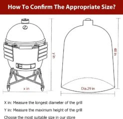 34 Inch Dia Full Cover For XLarge Big Green Egg Kamado, Big Grill Joe Ceramic Grills -Cheap Grill Store 71m5WhP4RAL. AC SL1500