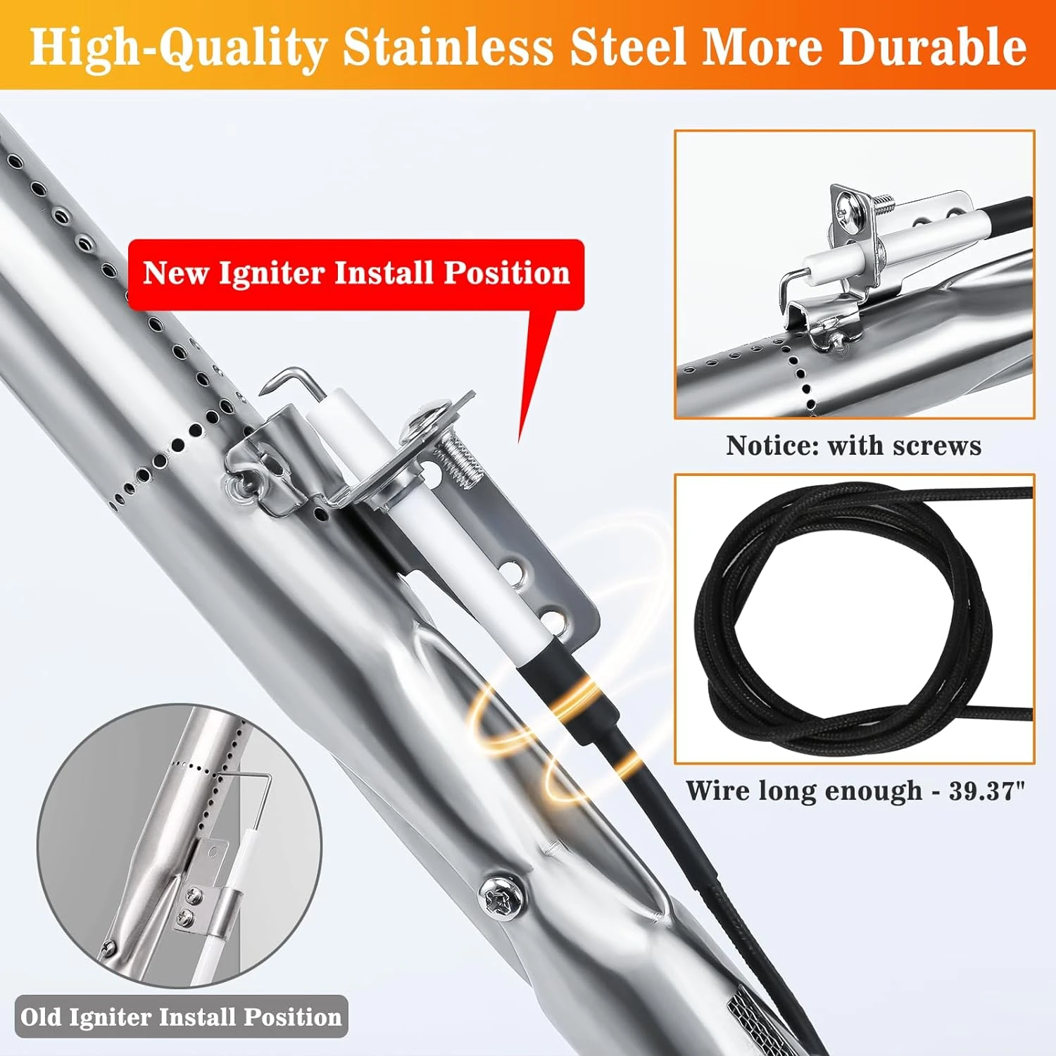 Replacement Parts Kit For Nexgrill 6 Burner 720-0898, 720-0898A, 730-0898, 730-0898A Grills, Stainless Steel Burners And Heat Plates 7 Replacement Parts Kit For Nexgrill 6 Burner 720-0898, 720-0898A, 730-0898, 730-0898A Grills, Stainless Steel Burners And Heat Plates - Image 5